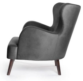 Poltrona in velluto grigio scuro Noemye - Bonami Essentials