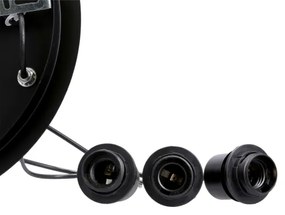 Lampadario a sospensione con filo SPIEGA 3xE27/60W/230V oro/nero