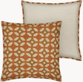 Cuscino da interno-esterno fatto a mano Coco Burnt Orange & Olive
