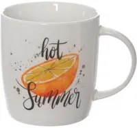 Tazza arancia Hot Summer in New Bone China da 340 ml