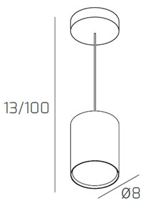 Sospensione Moderna Cilindrica Shape Metallo Bianco 1 Luce Gx53 10Cm