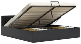 Giroletto Con Contenitore Idraulico Nero Similpelle 180x200cm /