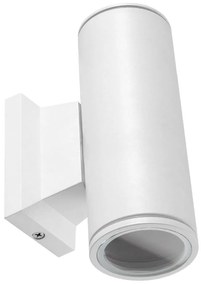 Aigostar - Applique da esterno 2xGU10/230V bianco IP65 arrotondato