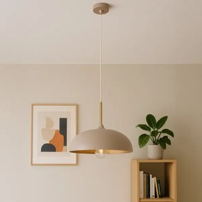 Brilagi - Lampadario a sospensione con filo ABRAHAM 1xE27/60W/230V diametro 35 cm beige