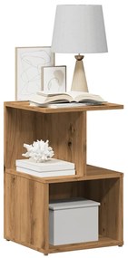 Comodini 2pz Rovere Artigianale 35x35x55 Cm Legno Multistrato /