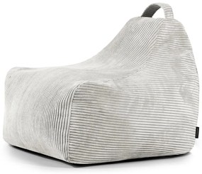 Pouf a sacco per bambini color crema con rivestimento in velluto a coste Game Amuse – SLOWDOWN