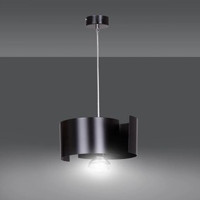 Sospensione Moderna 1 Luce Houyi In Acciao Nero E Cromo