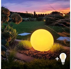 Lampada LED da esterno GLOBO 1xE27/9W/230V diametro 30 cm IP44