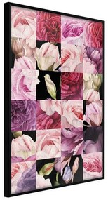 Poster  Floral Jigsaw  Cornice Quadri Cornice nera, Larghezza x Altezza Home decor 20x30