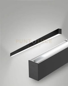 Millet profilo da parete doppia emissione nero ww opale on/off ip40...