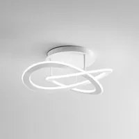 Plafoniera Moderna Yara Alluminio E Silicone Bianco Led 1 Luce 40W 3K