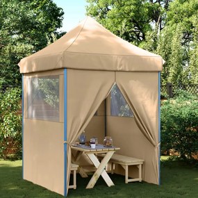 Tendone Per Feste Pieghevole Pop-up Con 4 Pareti Beige /
