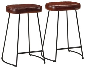 Sgabelli Da Bar 2 Pz Marrone Scuro 41x29x62 Cm /