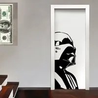 DARTH VADER - Adesivo murale wall sticker in vinile 55x130 cm Colore: nero