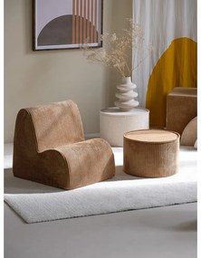 Poltrona per bambini marrone con rivestimento in velluto a coste Cloud – Wigiwama