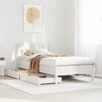 Letto senza Materasso Bianco 90x200 cm Legno Massello di Pino 3301876