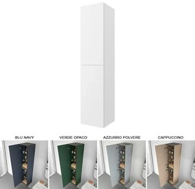 Colonna bagno sospesa 160 cm Melody bianco opaco con ante reversibili