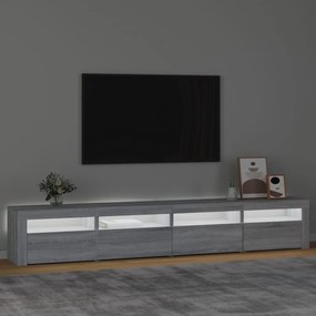 Mobile porta tv con luci led grigio sonoma 240x35x40 cm