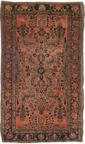 Antik Floreale Ruggine Blu Scuro 75x135 Cm