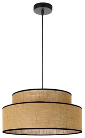 Lampadario a sospensione con filo BOHO 1xE27/60W/230V diametro 40 cm beige