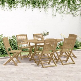 Sedie giardino pieghevoli 6 pz 54,5x58x90 cm massello acacia