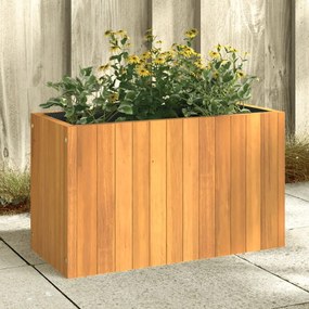 Fioriera Da Giardino 59x27,5x35 Cm İn Legno Massello Di Acacia /