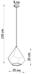 Lampadario su filo PAVLUS 1xE27/60W/230V