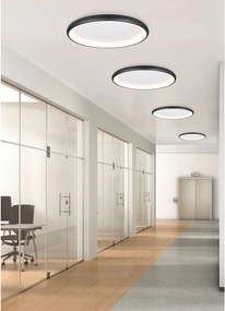 Plafoniera a LED dimmerabile nera Cardona - Trio