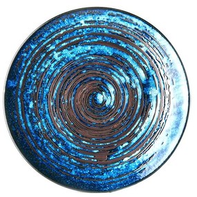 Piatto in ceramica blu Swirl, ø 29 cm Copper - MIJ