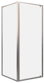 Porta doccia L 79 x H 200 cm in vetro vetro senza finitura / trasparente profilo argento