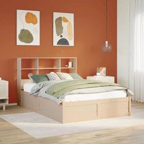 Giroletto Senza Materasso 150x200 Cm İn Legno Massello Di Pino /