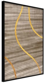 Poster  Golden Stripes  Cornice Quadri Cornice nera, Larghezza x Altezza Home decor 20x30