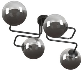 Lampadario da Soffitto BRENDI 4 in acciaio e vetro 4xE14