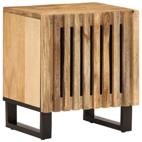 Comodino 40x34x46 Cm İn Legno Massello Di Mango /