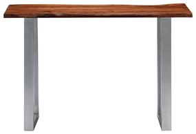 Tavolo Consolle 115x35x76 cm Legno Massello d'Acacia e Ferro