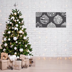 Quadro acrilico Palle di Natale astratte di Natale Inverno 100x50 cm