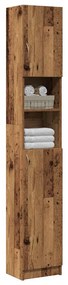 Mobile Da Bagno Legno Antico 32x25,5x190 Cm İn Truciolato /