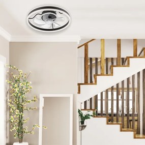 Plafoniera LED con ventilatore APOLLO LED/38W/230V nero + telecomando