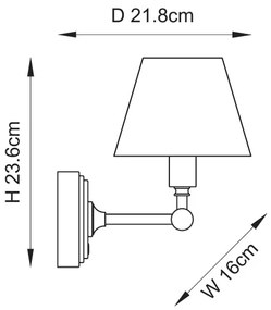 Endon 114817 - LED Dimmerabile ricaricabile muro lampada BURLEY LED/1,5W/5V ottone/rosa