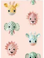 Studio Ditte Tapete Wild Animals Pink