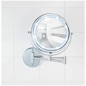 Specchio per make-up con illuminazione/con ingrandimento (5x) ø 17,5 cm Power-Loc Lumi – Wenko