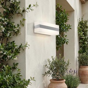 Applique 2xE27 per esterni a Luce Diffusa IP65 Inox - Serie Glow