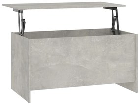 Tavolino grigio cemento 102x55,5x52,5 cm in legno multistrato