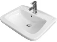 Lavabo sospeso 45x35 salvaspazio bianco in ceramica