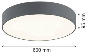 Argon 2083 - Plafoniera DARLING 5xE27/15W/230V grigio