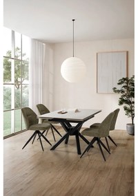 Tavolo da pranzo allungabile con piano aggiuntivo in pietra 90x150 cm Arlene - Marckeric