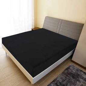 Lenzuola Con Angoli Jersey 2pz Nero 100x200 Cm Cotone /