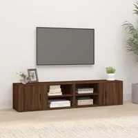 Mobili TV 2pz Rovere Marrone 80x31,5x36 cm in Legno Multistrato