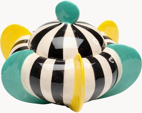 Vaso decorativo con coperchio dipinto a mano Harlequin