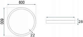 PANNELLO LED DI SUPERFICIE ROTONDO BIANCO 42W